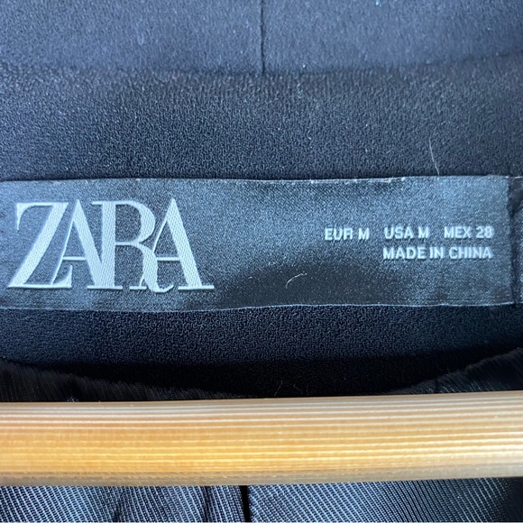 Zara Black Double Breasted Blazer Jacket - Picture 4 of 8
